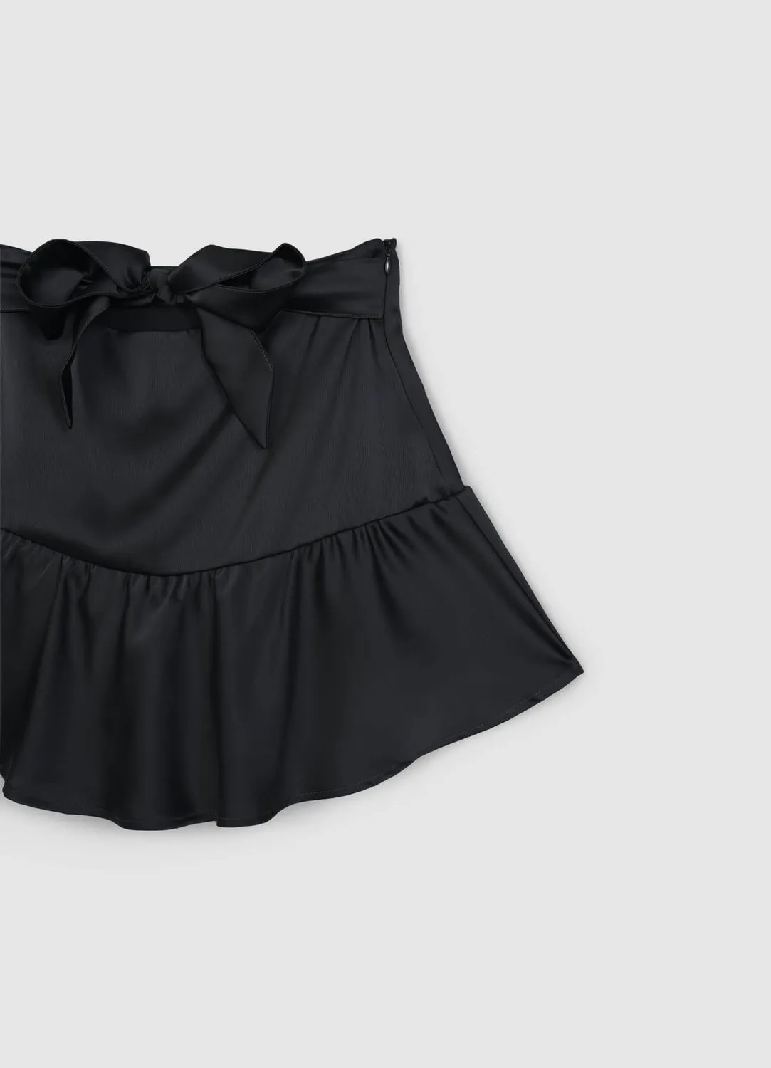 Calliope jupe-culotte satinée femme à volants