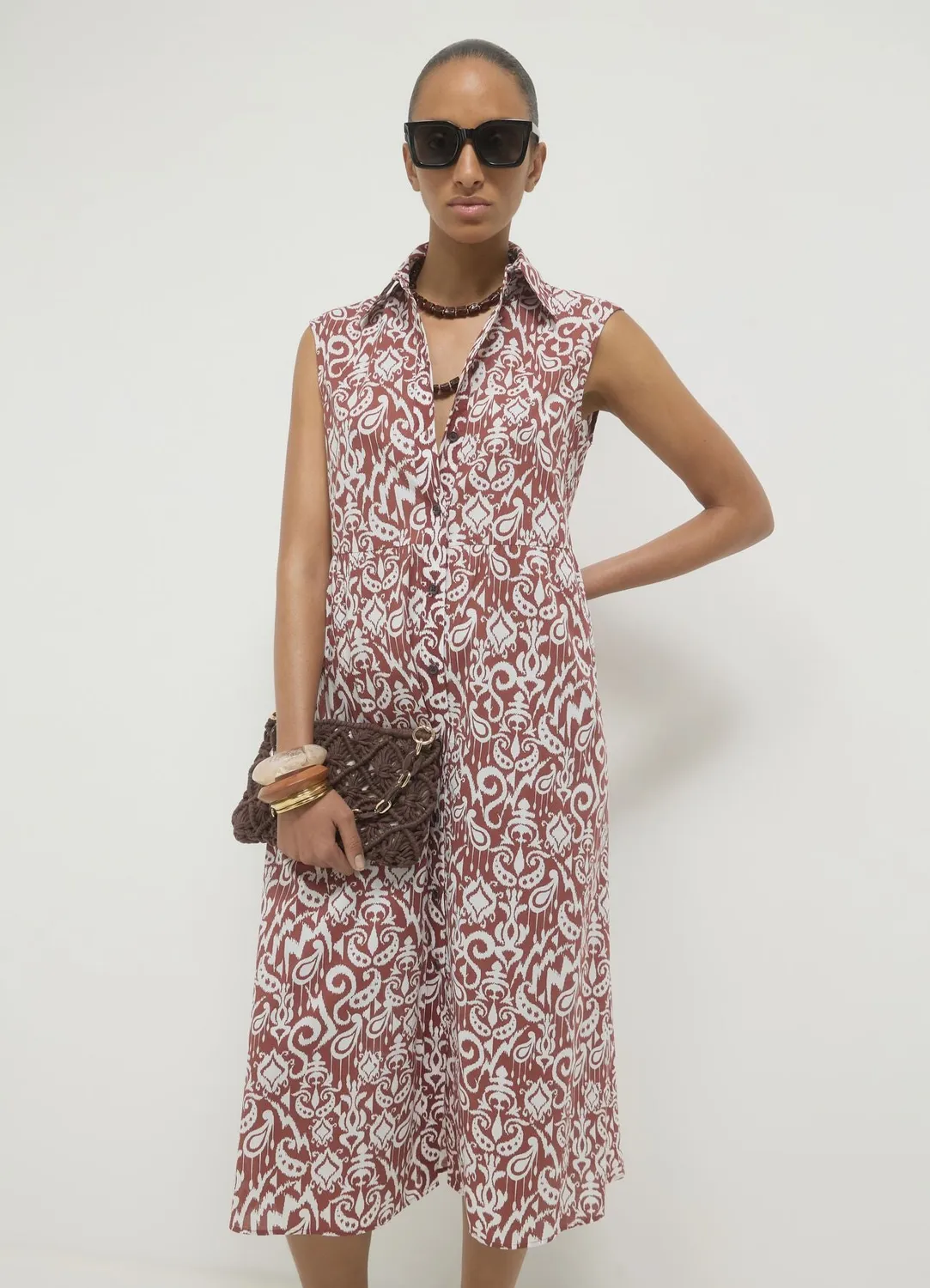 Calliope Robe Longue Bicolore Sans Manches Femme