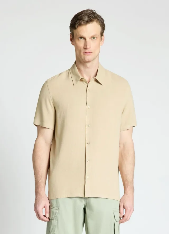 Calliope Chemise classique homme lin manches courtes