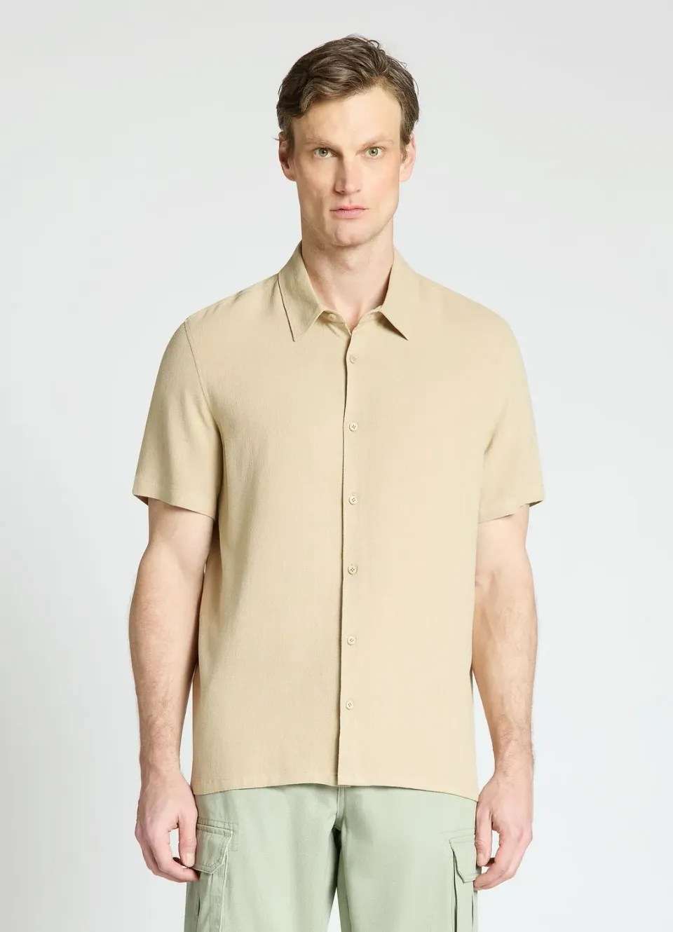 Calliope Chemise classique homme lin manches courtes