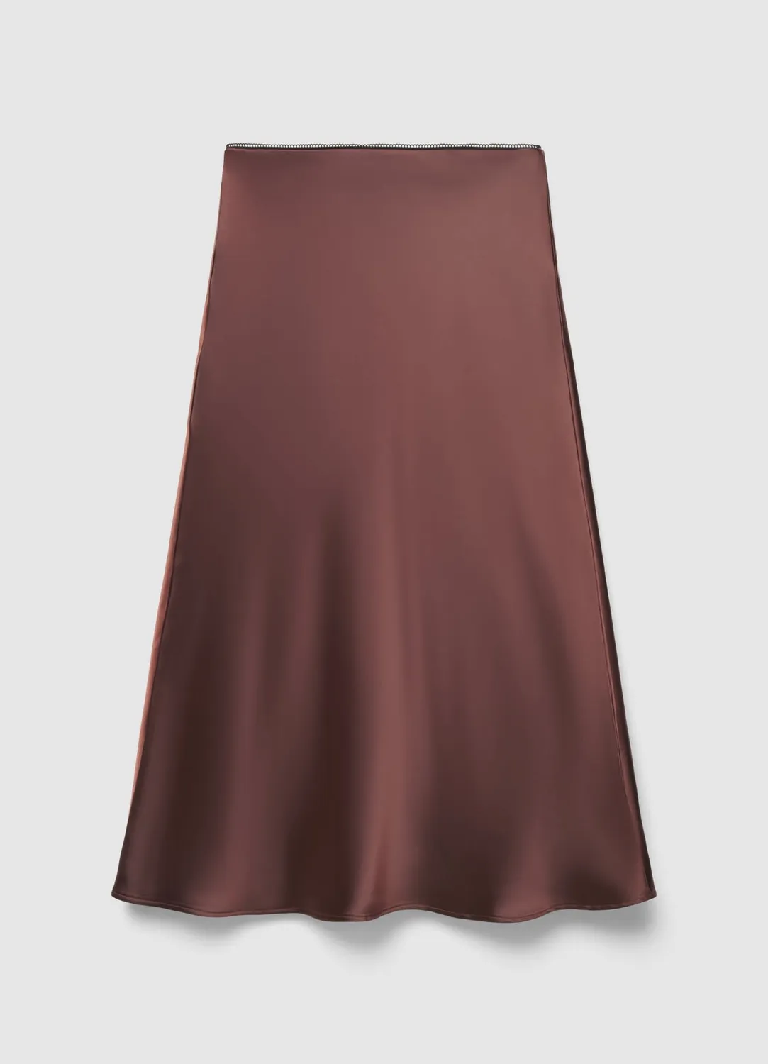 Calliope Longuette similsatin jupe midi satinée