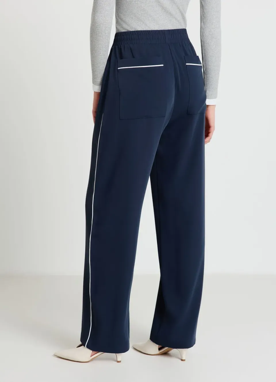 Calliope pantalon profils contraste femme coupe droite