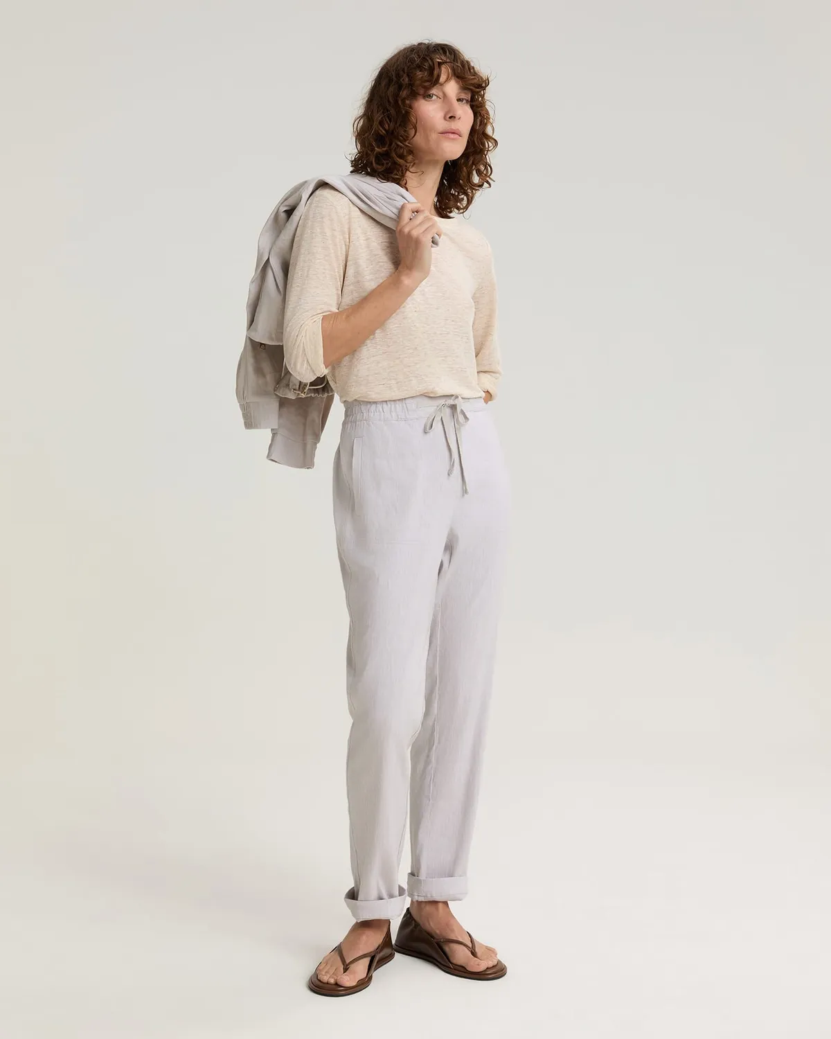 SPORTSCRAFT Rosa pantalon lin femme taille 6 respirant