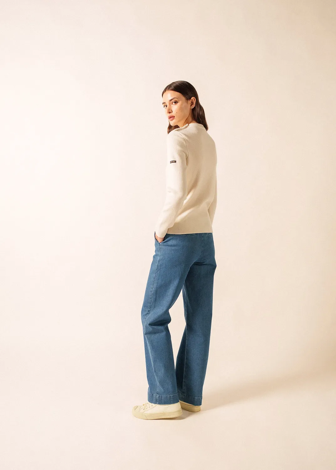 Saint James Brégançon pull écume cachemire
