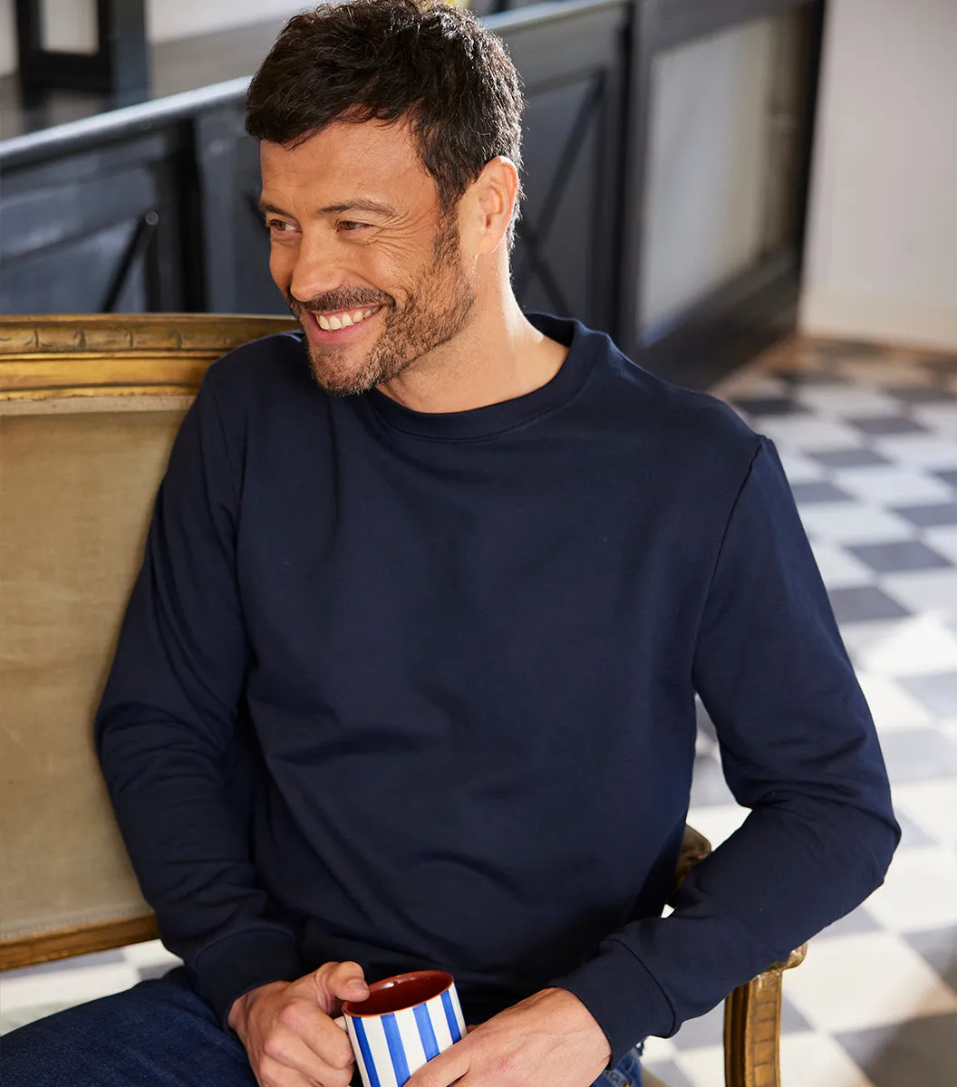 Cocorico Intemporel Marine sweat homme marine coton