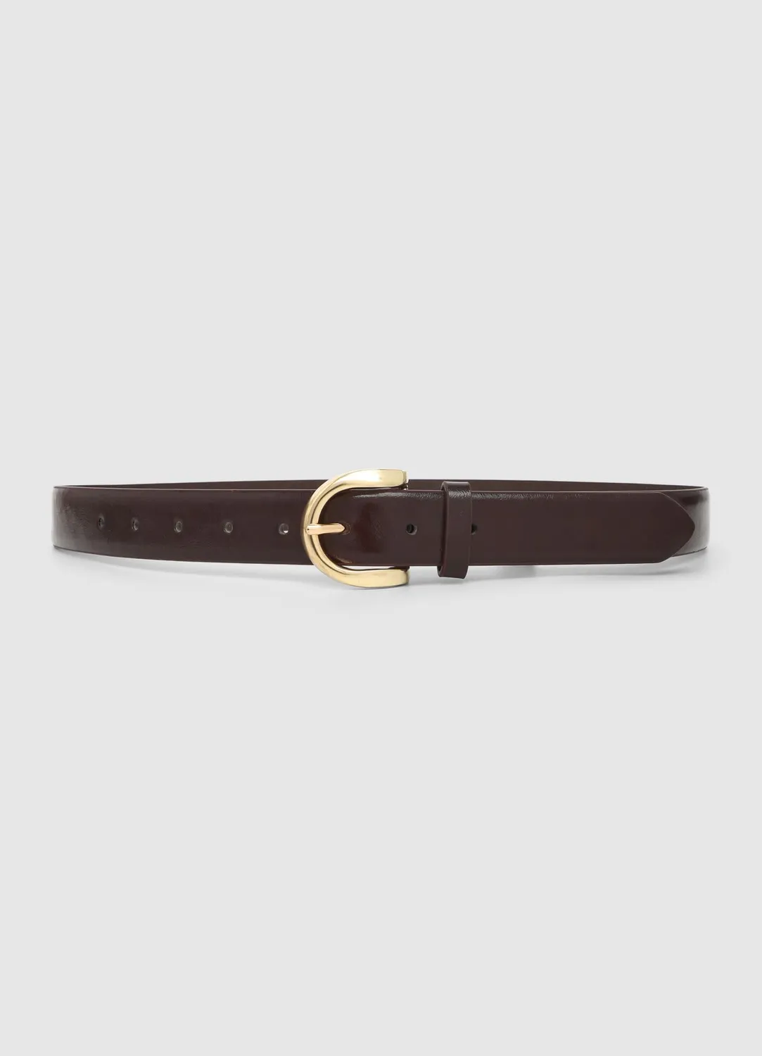 Calliope Ceinture fine femme unie boucle dorée