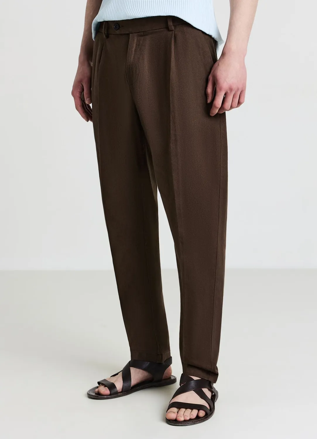 Calliope pantalon relaxed homme uni coton