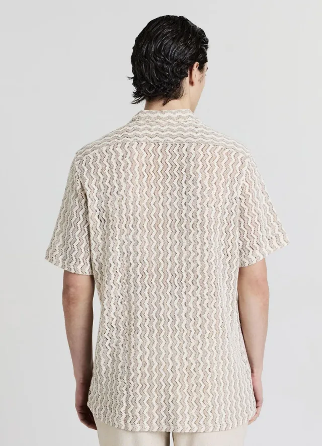 Calliope chemise homme manches courtes crochet L
