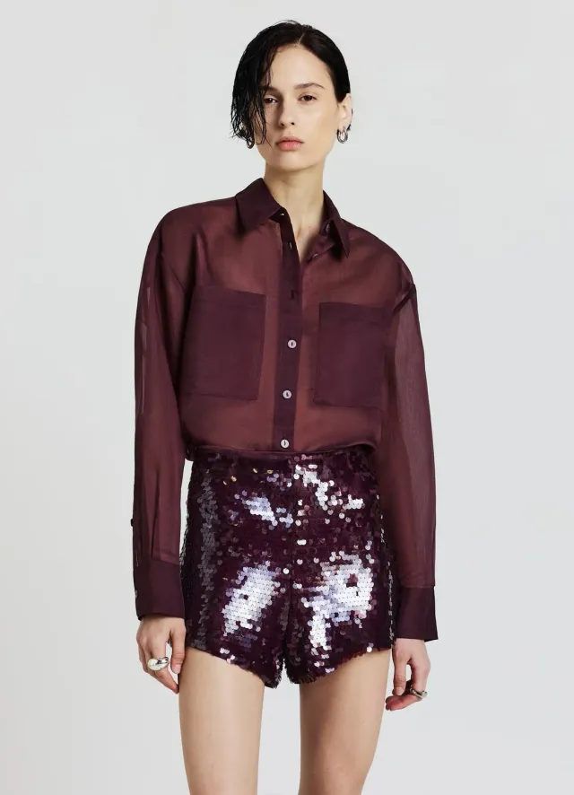 Calliope short femme à paillettes effet brillant