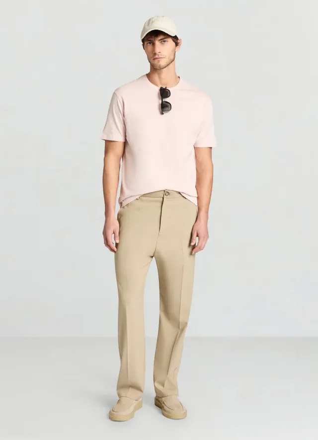 Calliope t-shirt col rond homme uni manches courtes