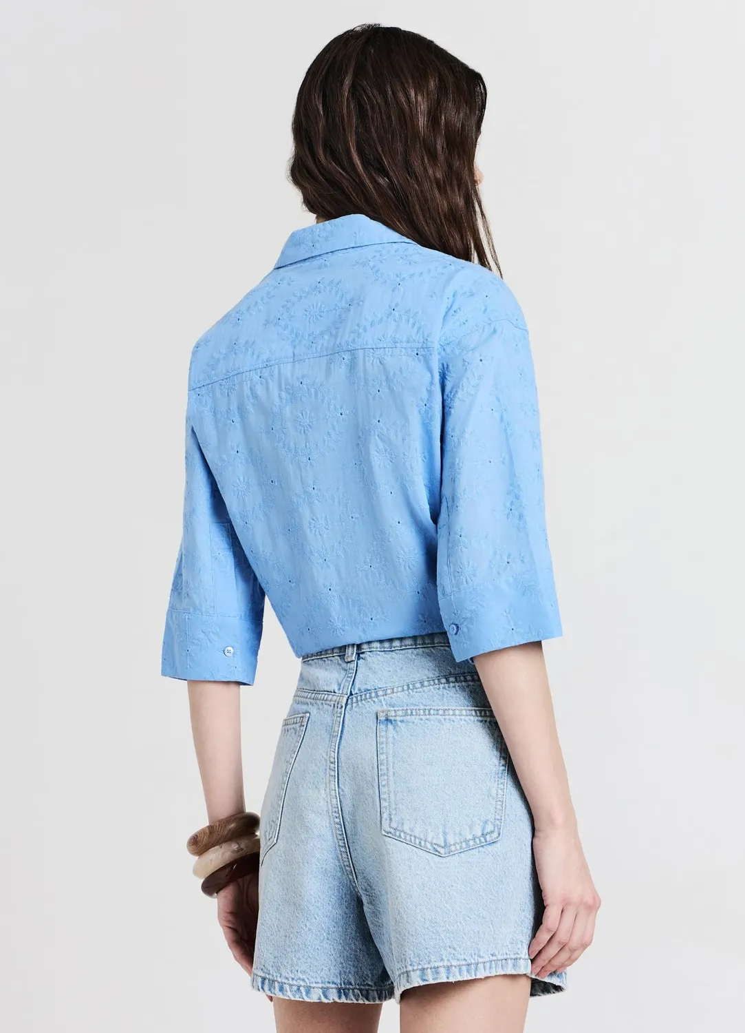 Calliope Bermuda femme denim taille haute