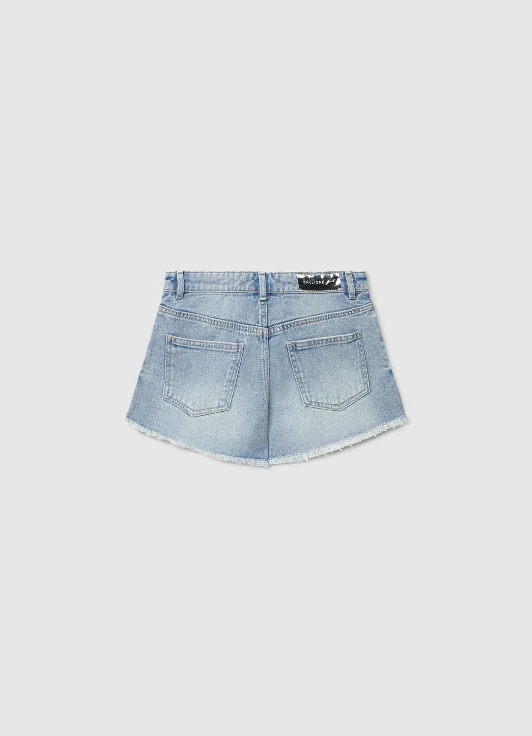 Calliope short mom fille jean déchiré frangé