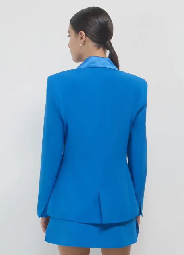 Calliope Veste Double Boutonnage Femme Col Satiné