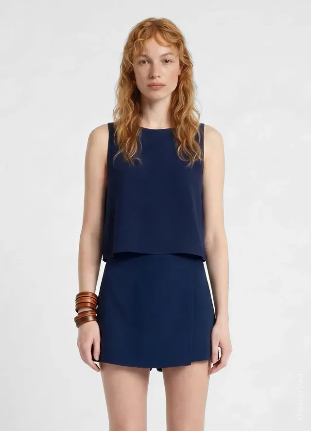 Calliope Jupe-Short Portefeuille femme unie zip
