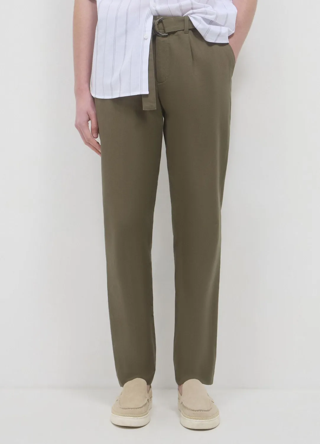 Calliope pantalon coton homme uni coupe regular