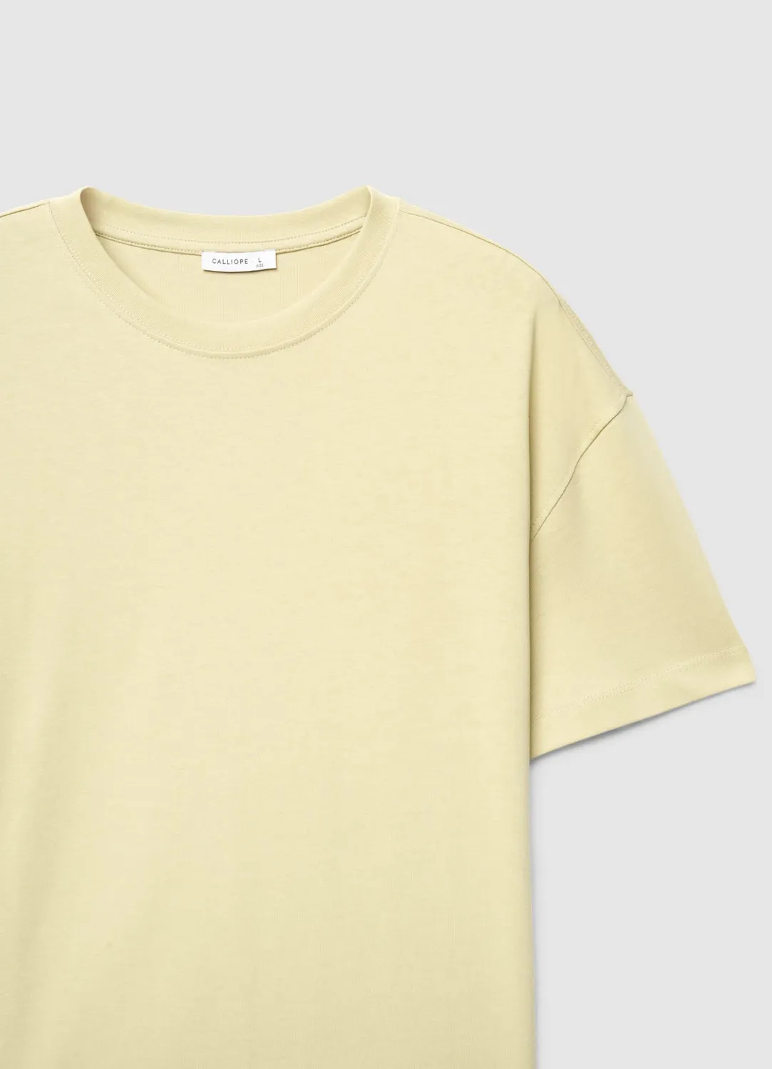 Calliope T-shirt boxy uni homme col rond manches courtes
