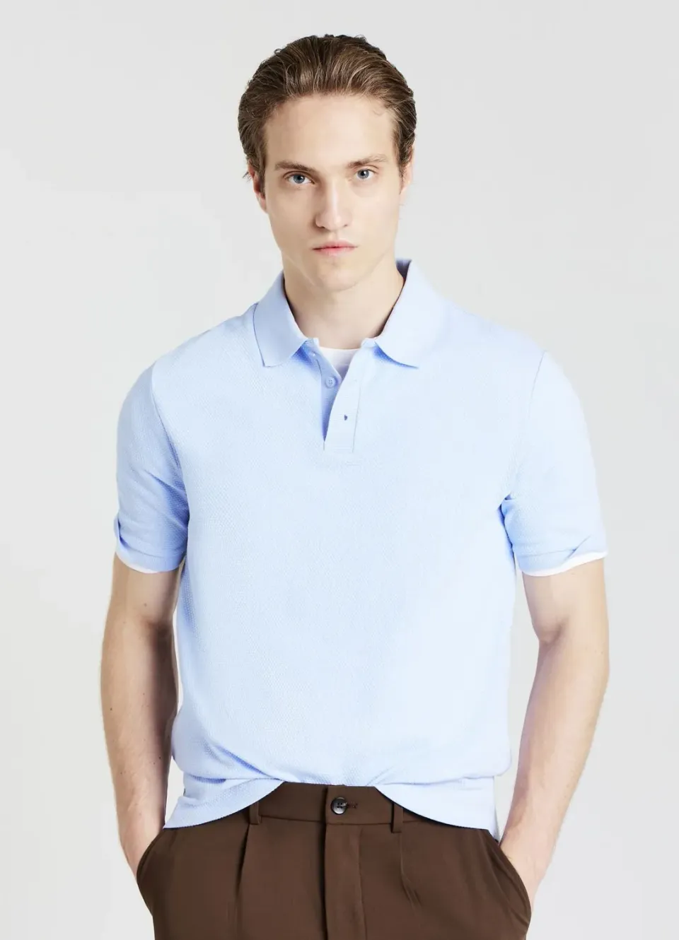 Calliope Polo 3 Boutons Homme Coton Uni
