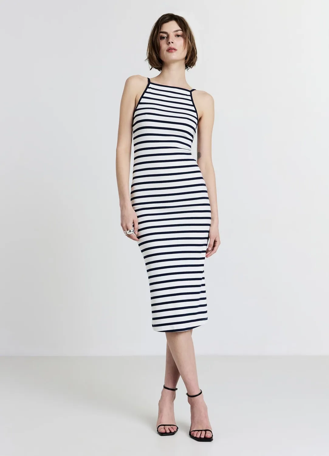 Calliope Robe Longue Rayée Bretelles Femme Taille S