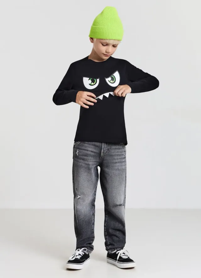Calliope t-shirt monstre garçon manches longues