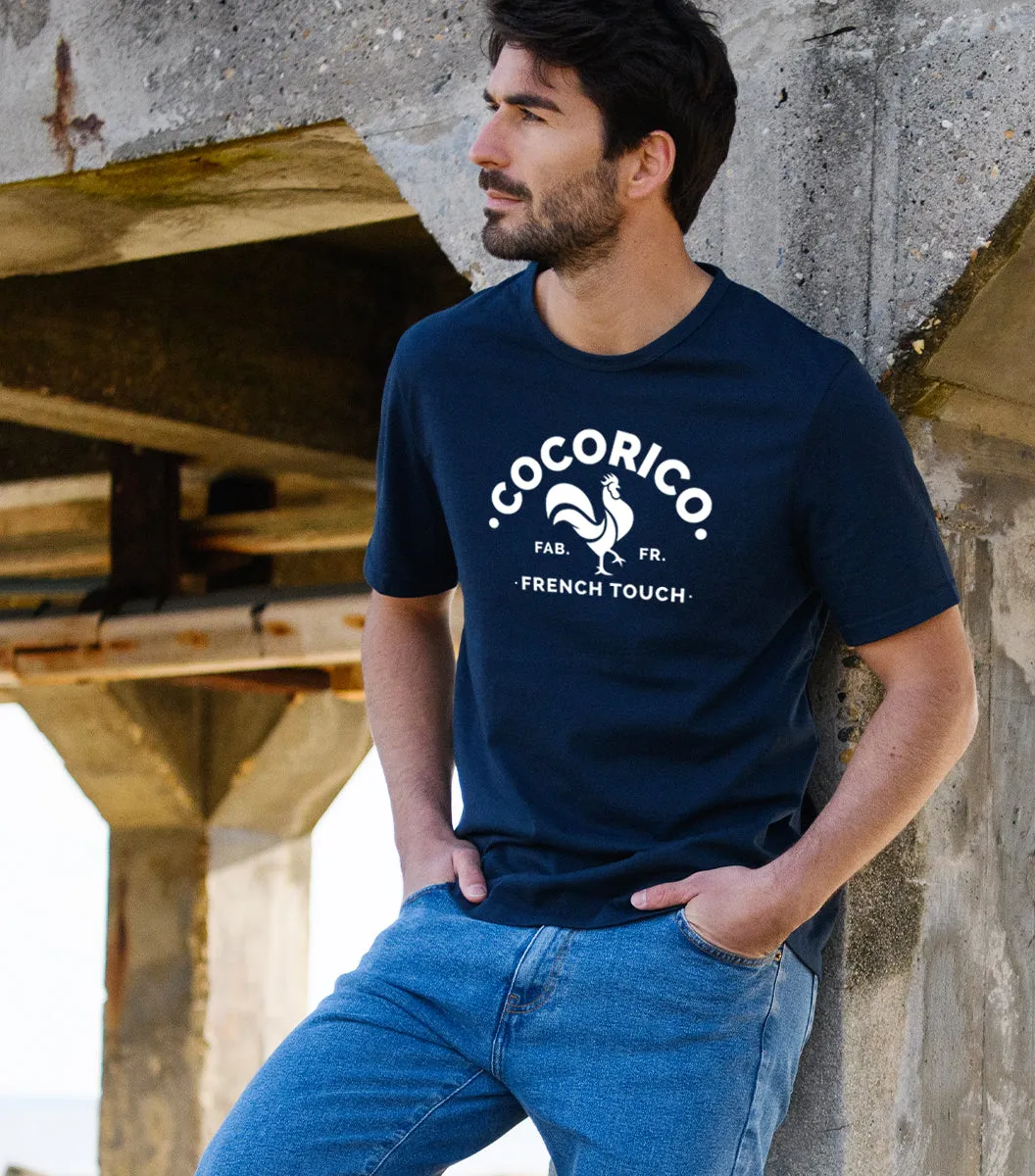 Cocorico Coq Français t-shirt homme marine coton