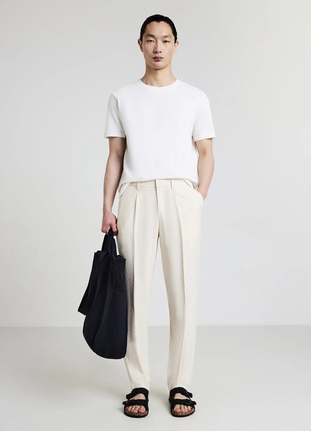 Calliope t-shirt col rond homme coton L uni
