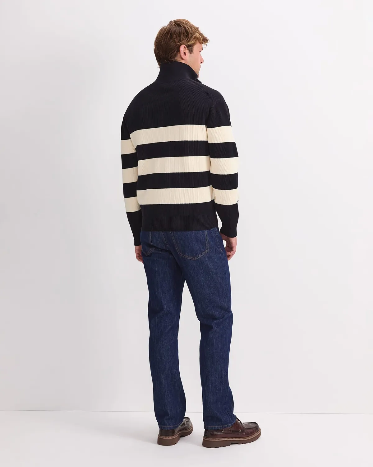 Sportscraft Nautical Stripe pull rayures col boutonnes