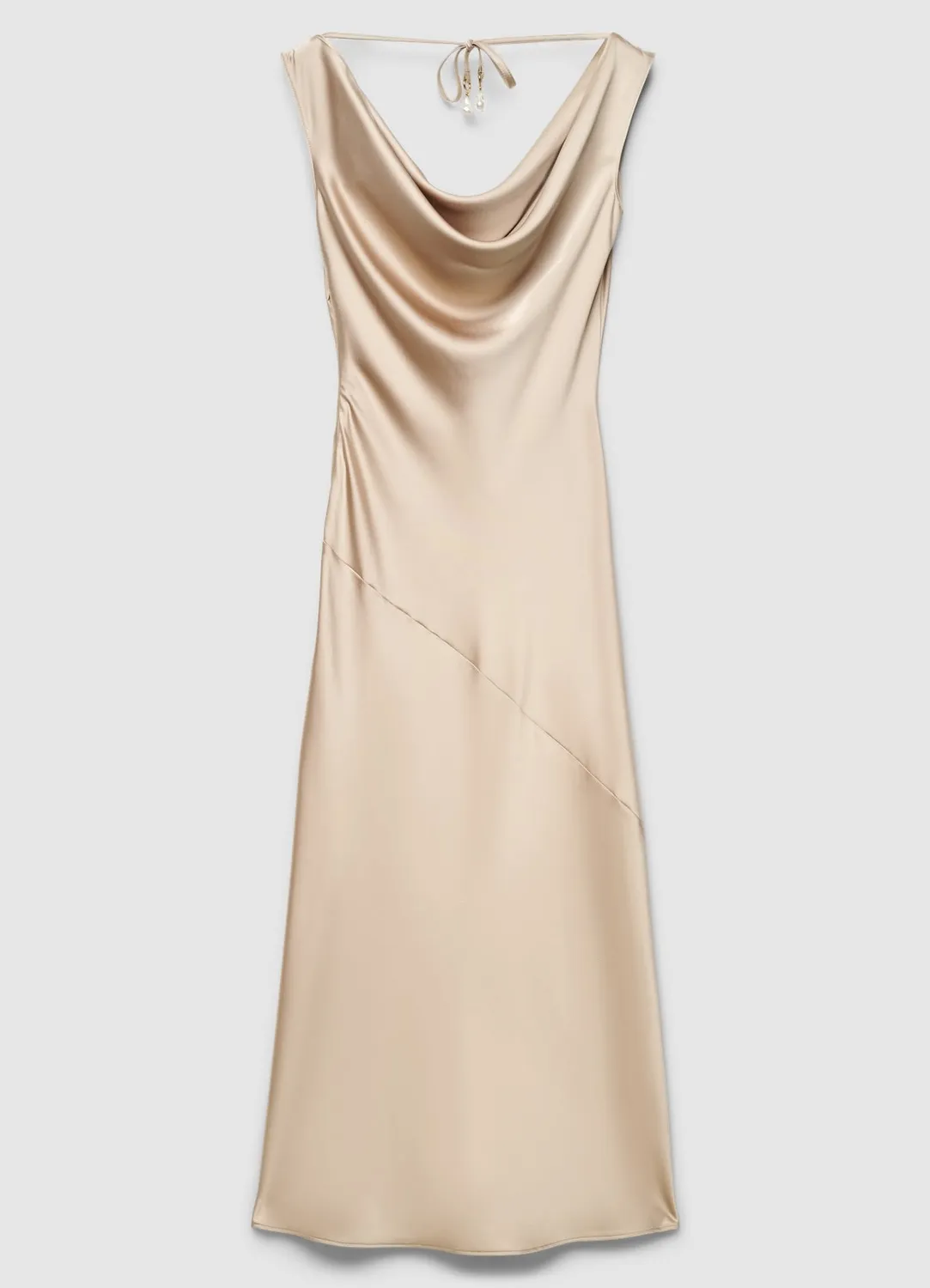 Calliope robe longue satin femme sans manches
