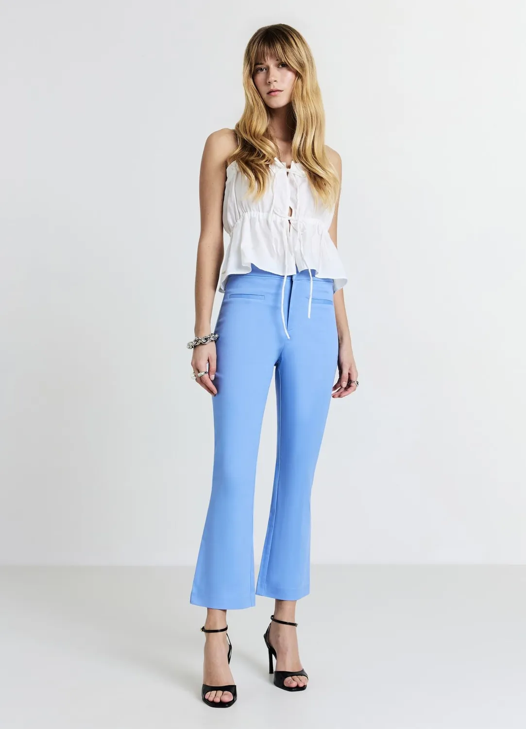 Calliope Flare pantalon femme cropped coton