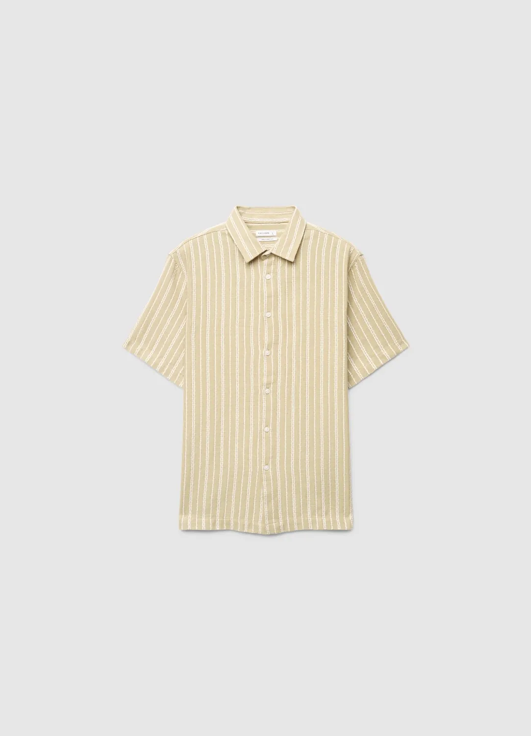 Calliope chemise rayée homme manches courtes coton