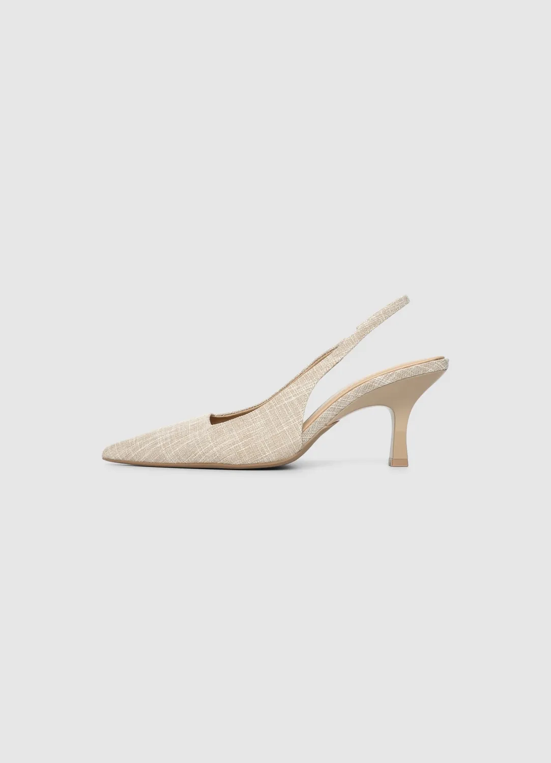 Calliope slingback canvas escarpins femme talon 7,5 cm