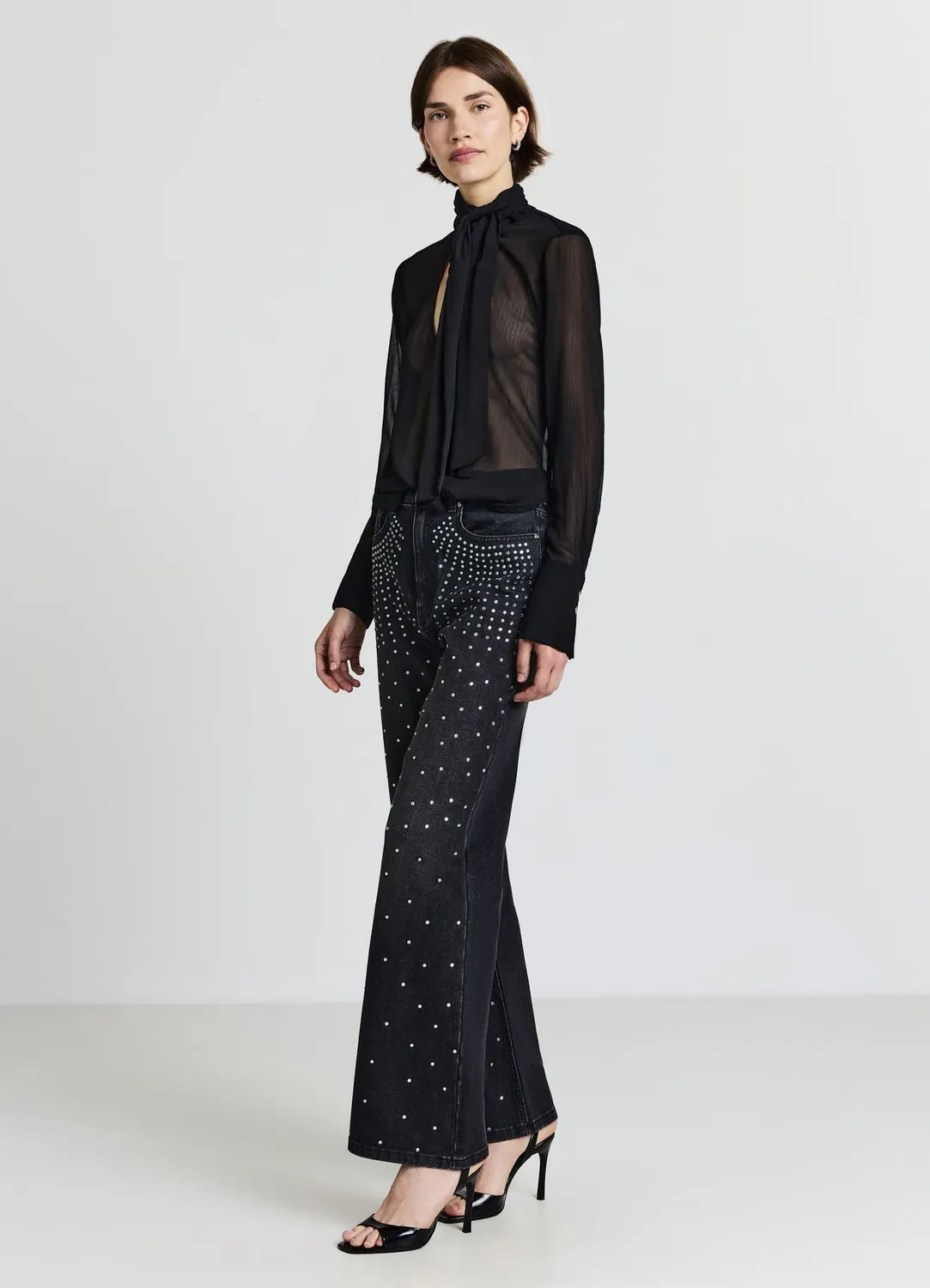 Calliope jeans strass femme taille 42 coupe droite