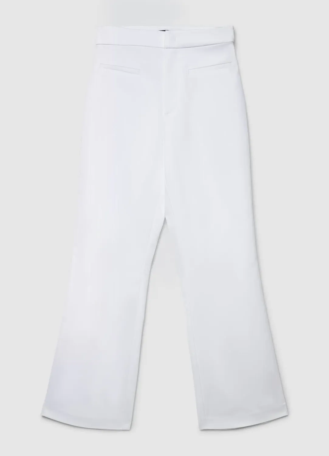 Calliope cropped flare pantalon coton uni