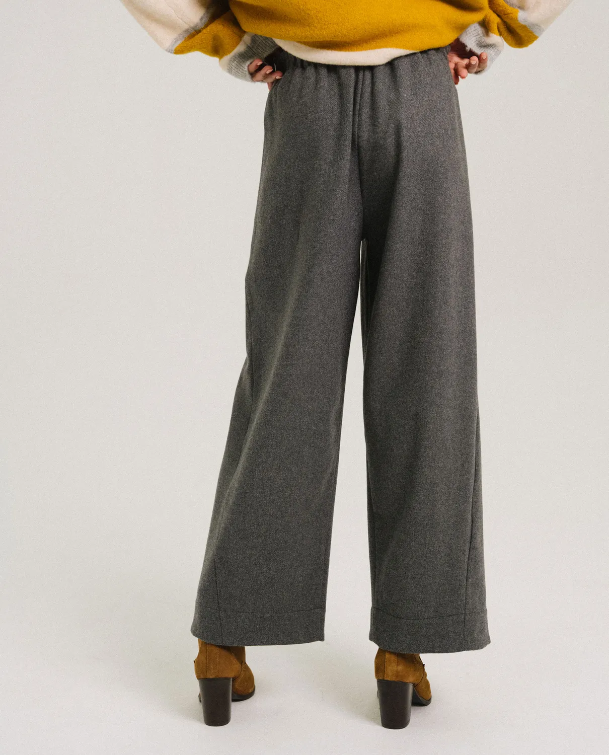 Tinsels Djoudi pantalon gris gabardine laine