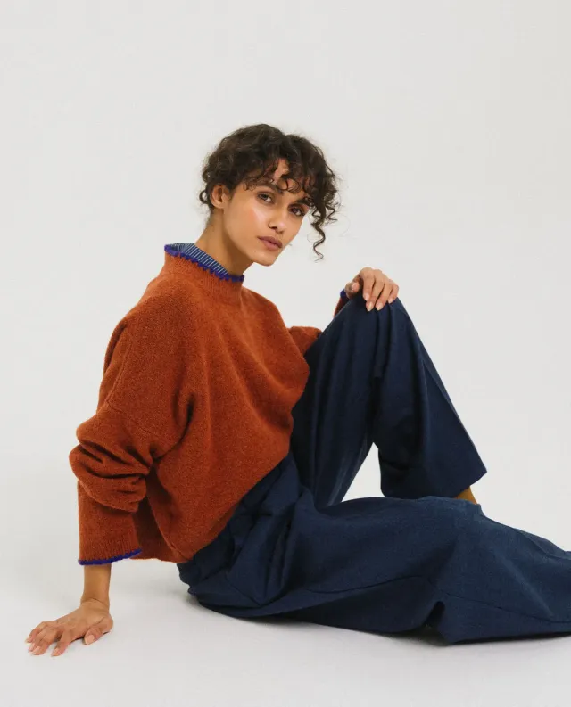 Tinsels Flavien pull Brownie tricot duveteux