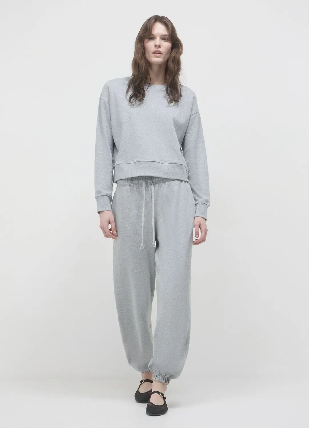 Calliope sweat femme col rond basic coton uni