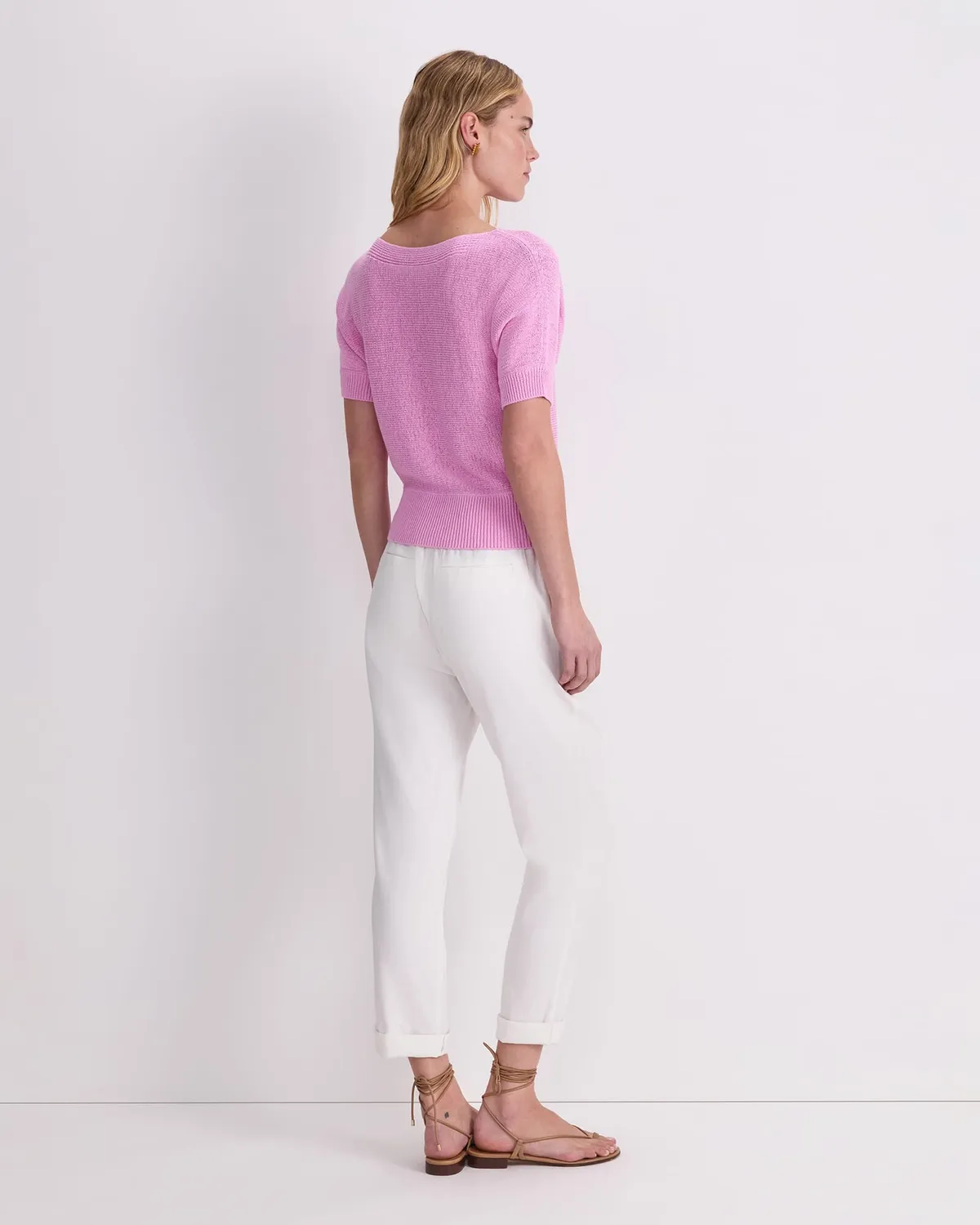 Sportscraft Josie Tape Yarn tee maille XXS col bateau
