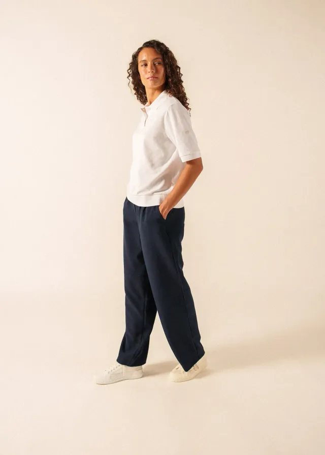 Saint James Carola polo blanc coton coupe droite