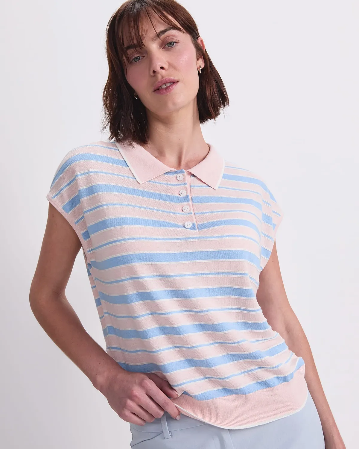 Sportscraft Alphine Stripe polo rayé femme coupe détente