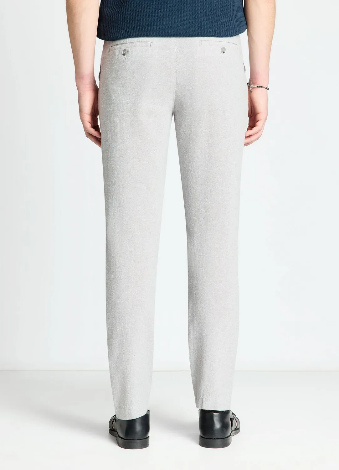 Calliope chino lin pantalon homme coupe regular