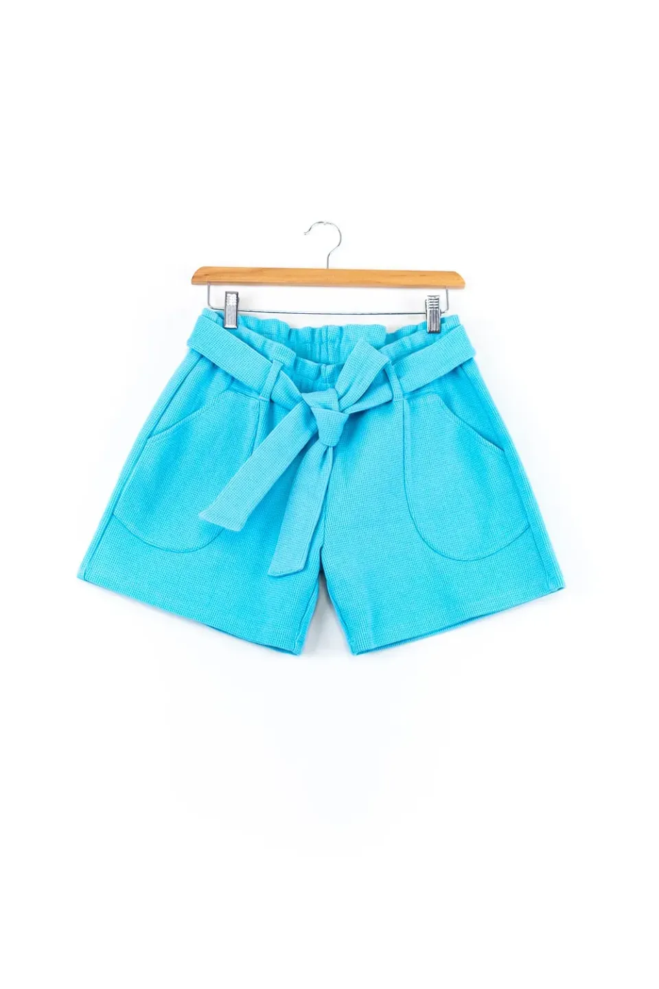 Perpète gaufre short bleu ciel XXL coton