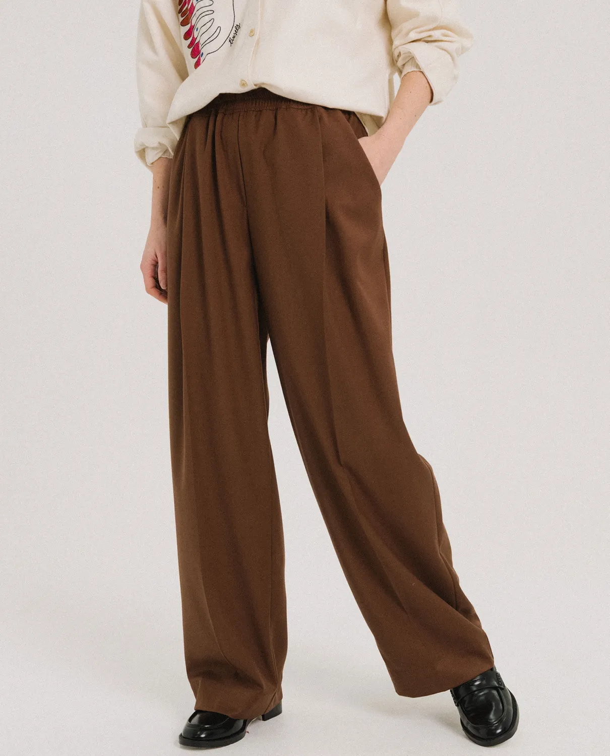 TINSELS CELAN pantalon ginger gabardine souple