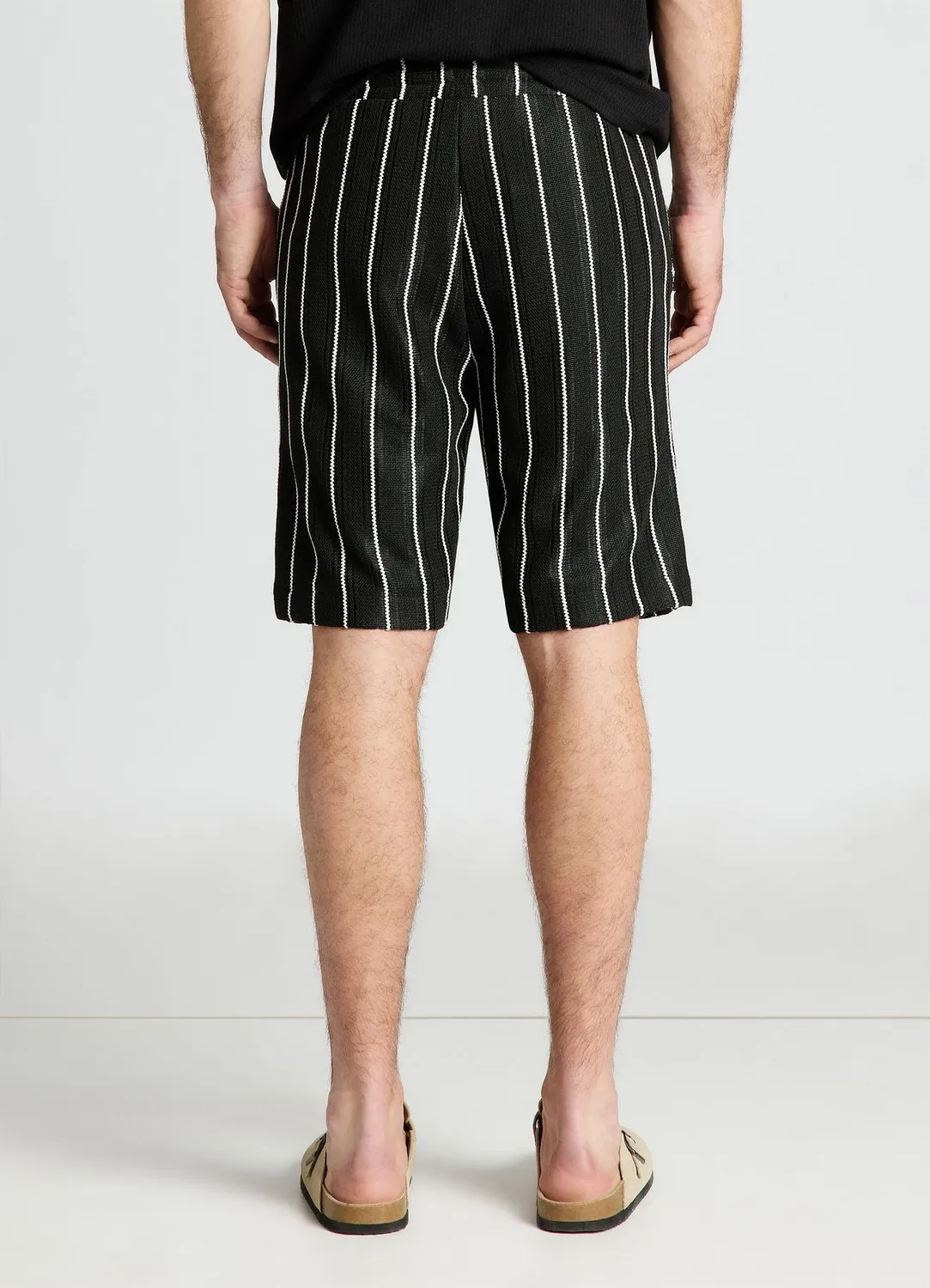 Calliope short sport homme rayé cordon poches