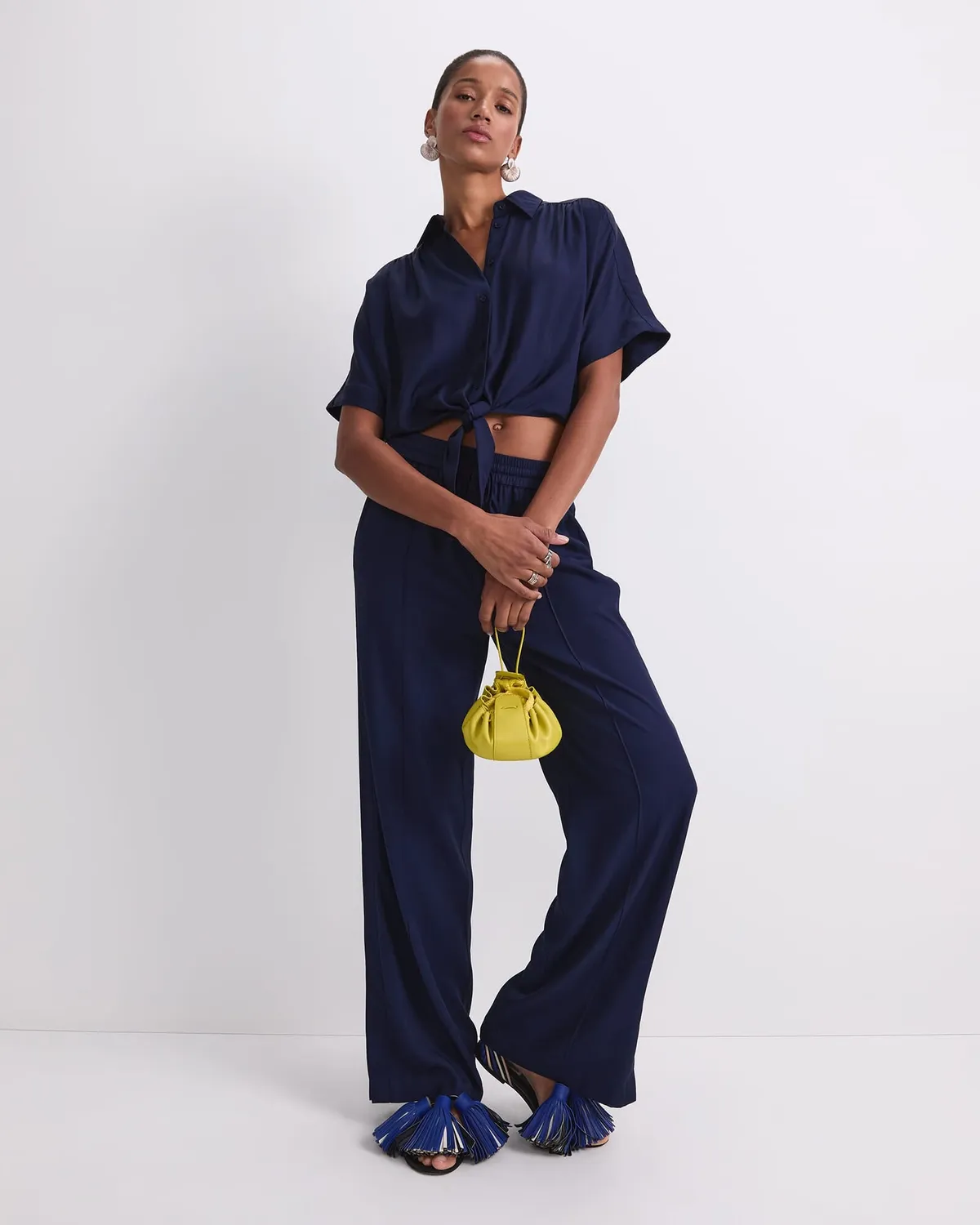 Sportscraft Meryem Pantalon large taille élastiquée femme