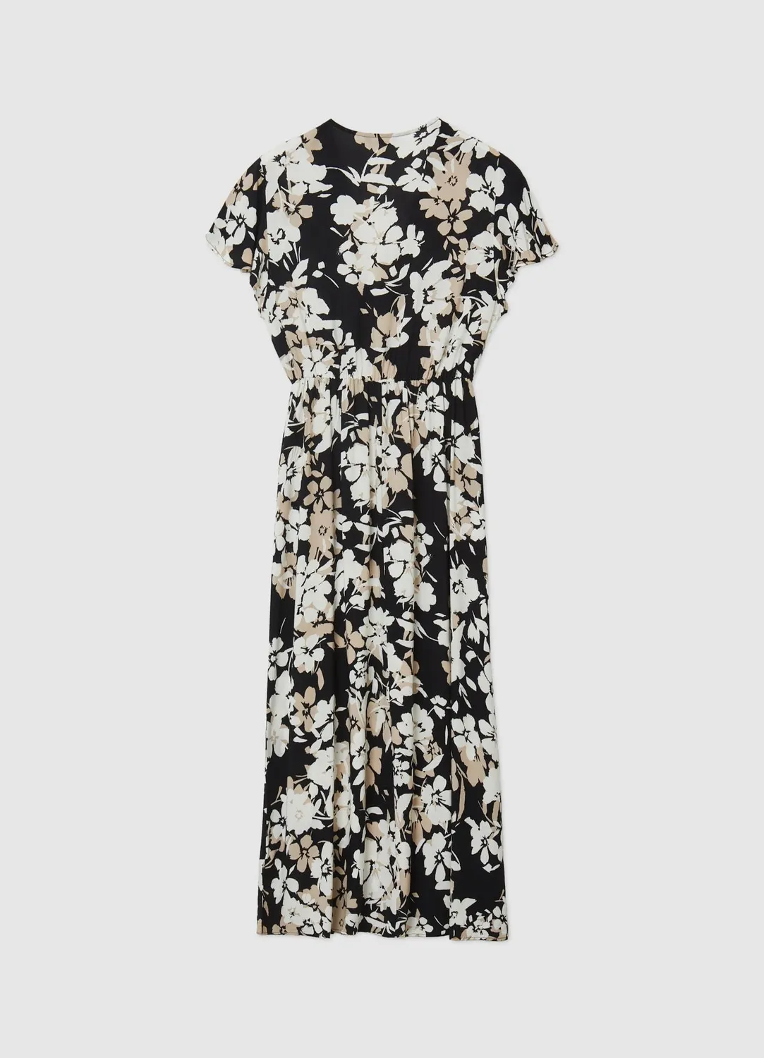 Calliope robe midi femme fleurs col V