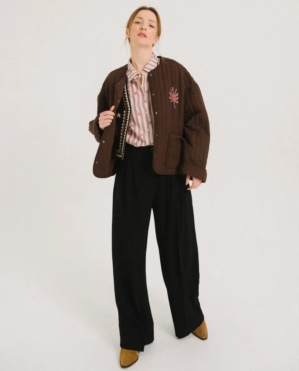 Tinsels Fame veste caffe coton matelassé birdy