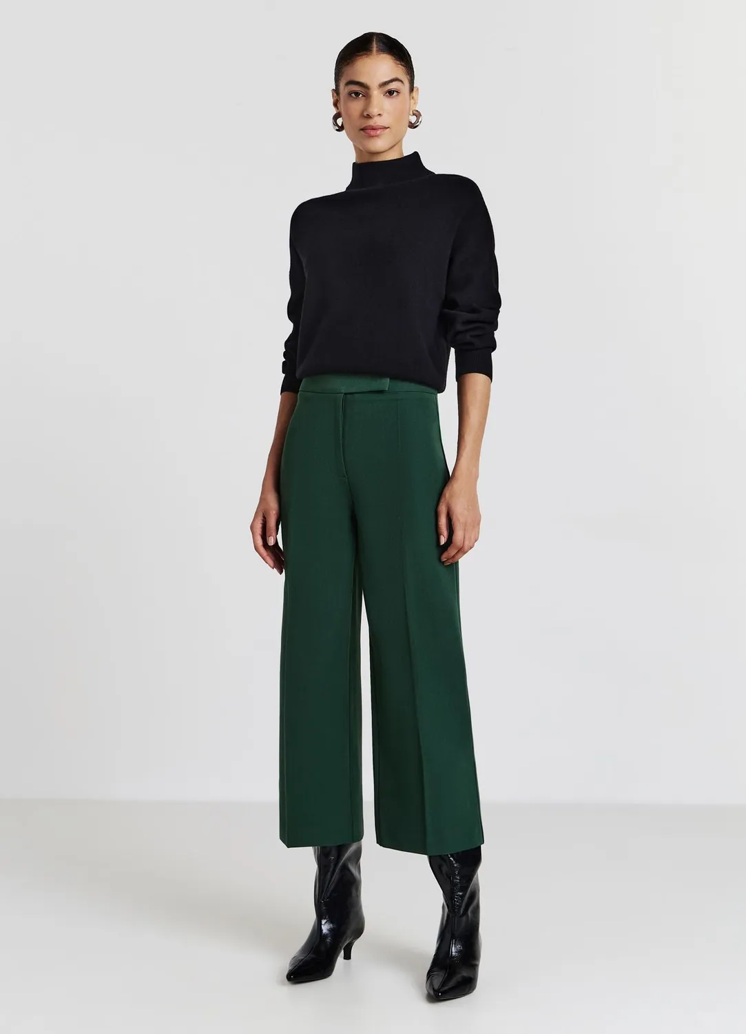 Calliope Culotte pantalon femme taille haute large