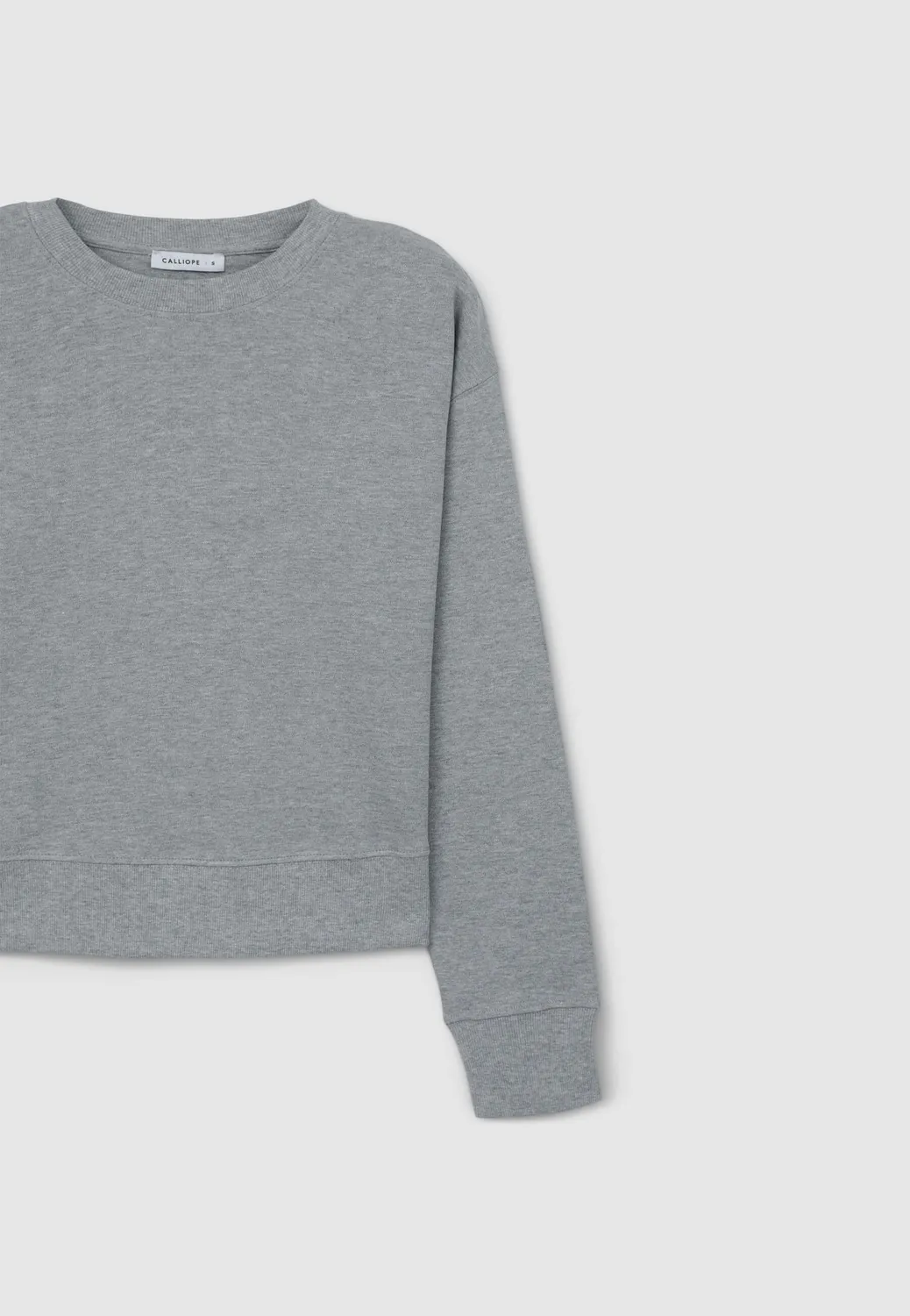 Calliope sweat femme col rond basic coton uni