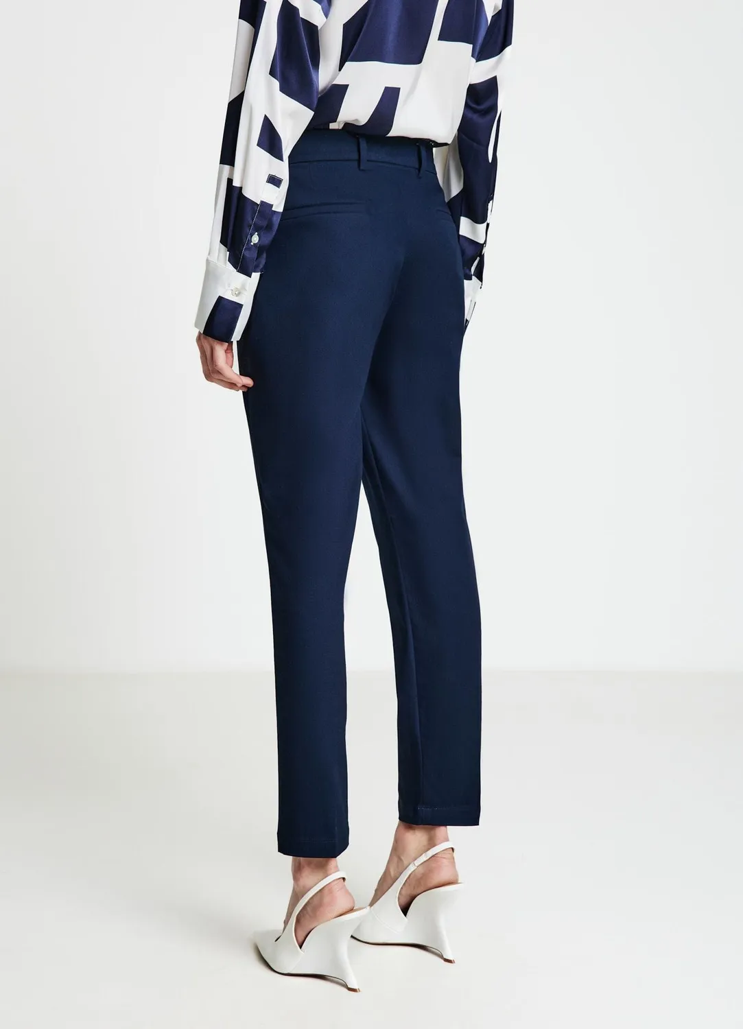 Calliope pantalon cigarette femme coton bureau
