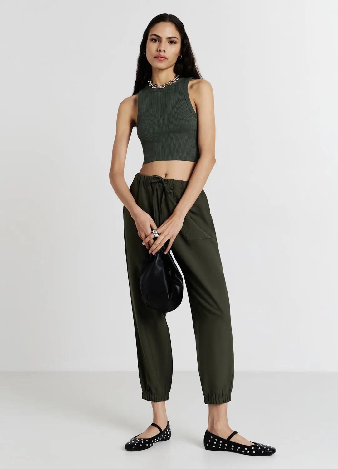 Calliope vogatore costina top femme crop coton
