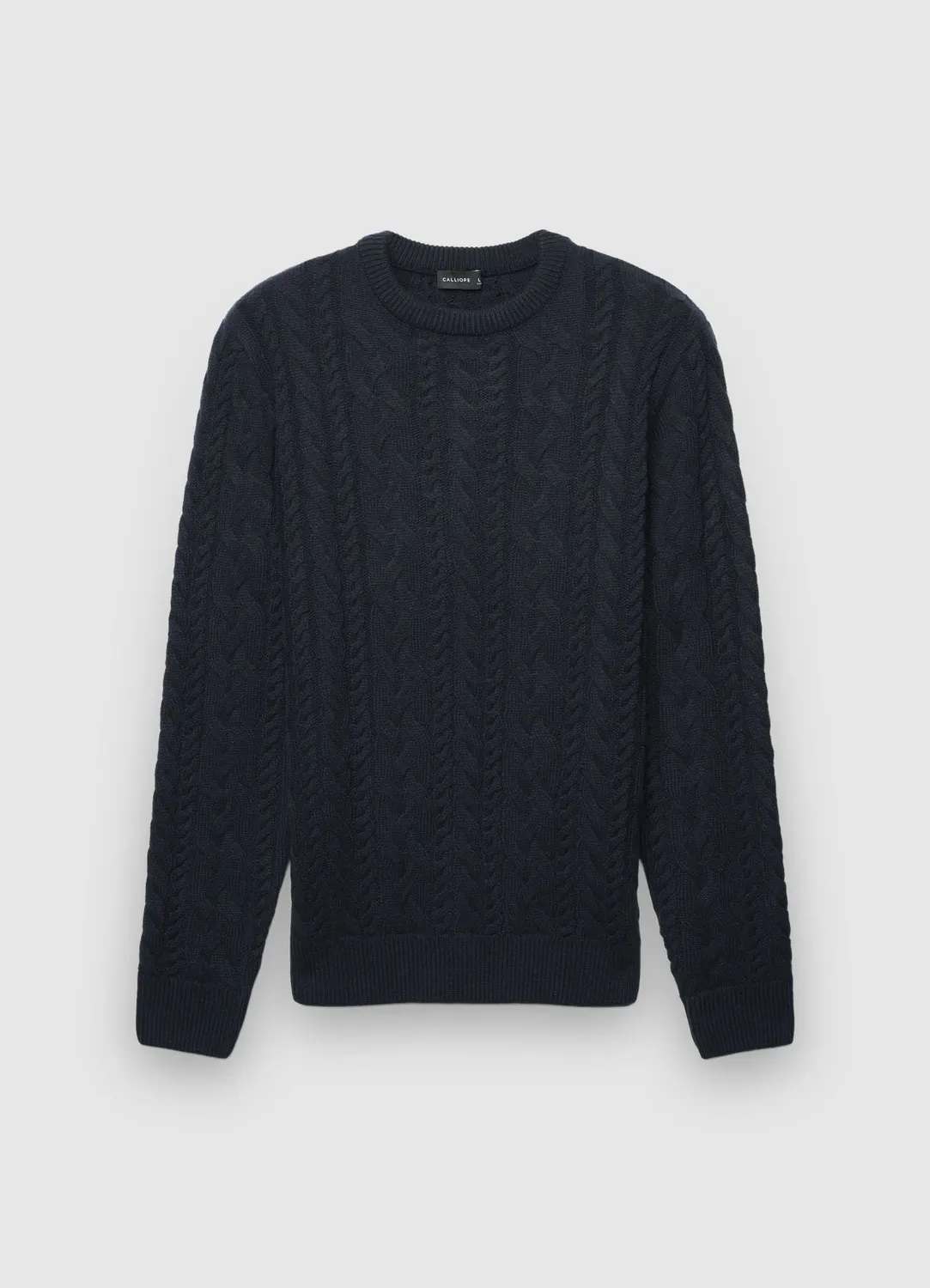 Calliope Tresses pull homme col rond à torsades
